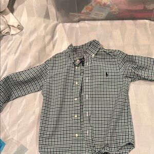 Ralph Lauren Kids Green Plaid Button-Down Shirt